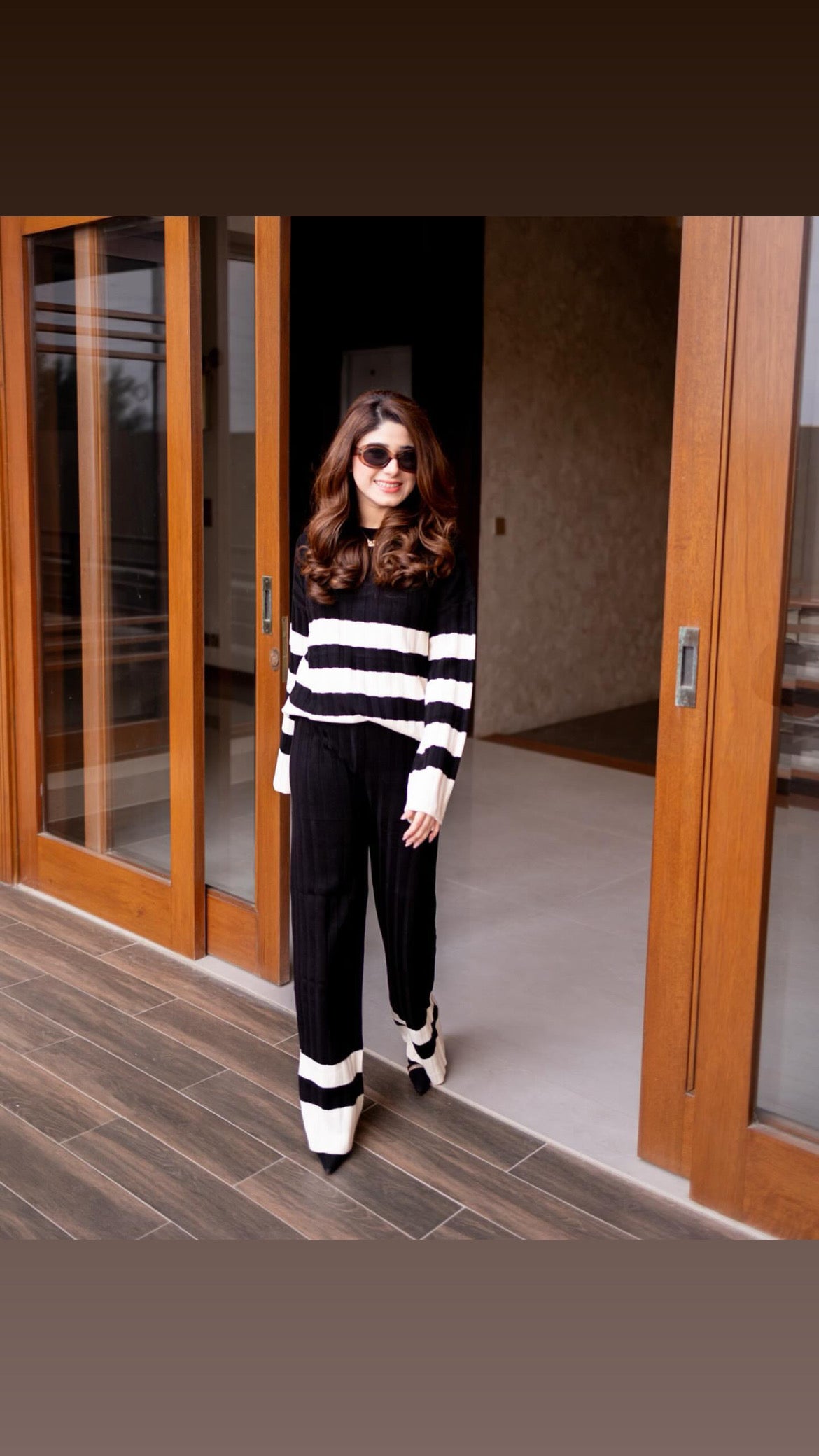 Black & White Sweater Knit Co-ord Set
