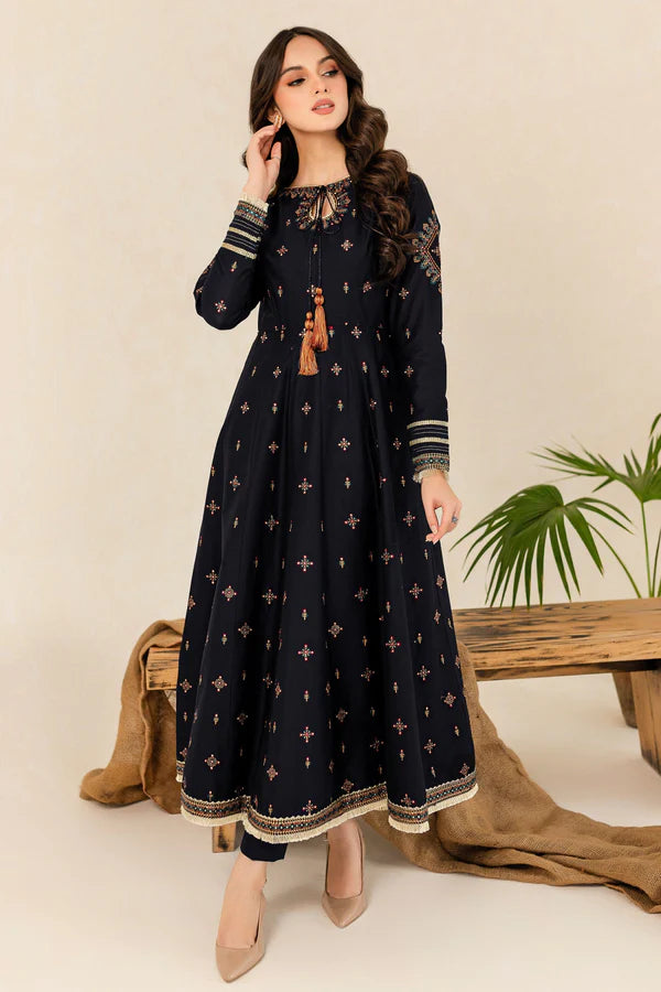 Hareem Black Embroidered Frock