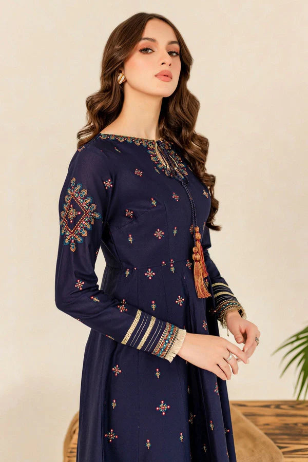 HREEM Maroon Embroidered Frock