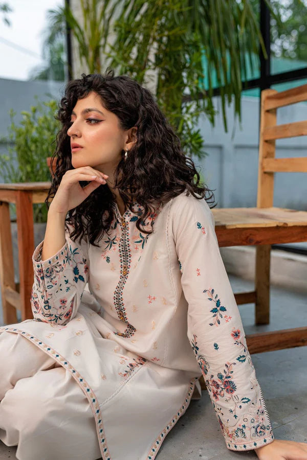 CRYSTAL WHITE 02-PC EMBROIDERED Shalwar Suit