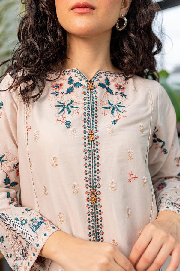 CRYSTAL WHITE 02-PC EMBROIDERED Shalwar Suit
