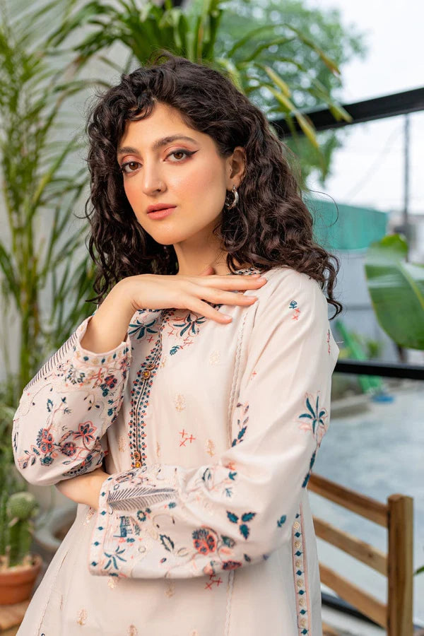 CRYSTAL WHITE 02-PC EMBROIDERED Shalwar Suit
