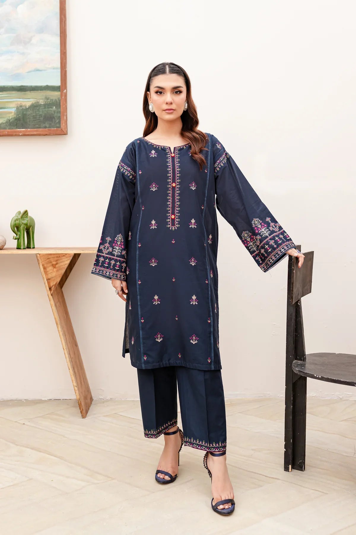Best-Seller ZINCO FULLY EMBROIDERED STITCHED DRESS