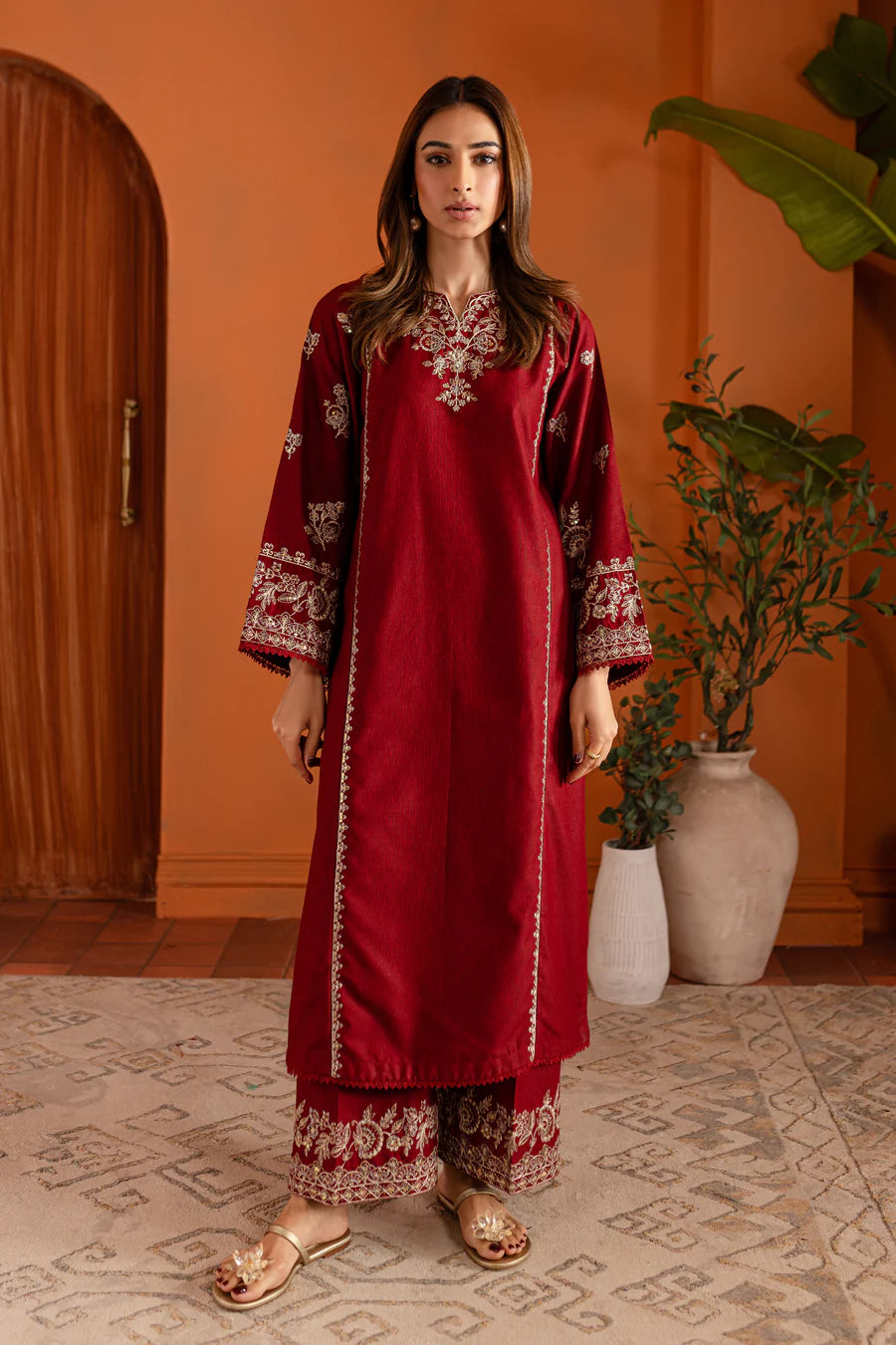 ASHNAH 2Pc - Embroidered Lawn Dress