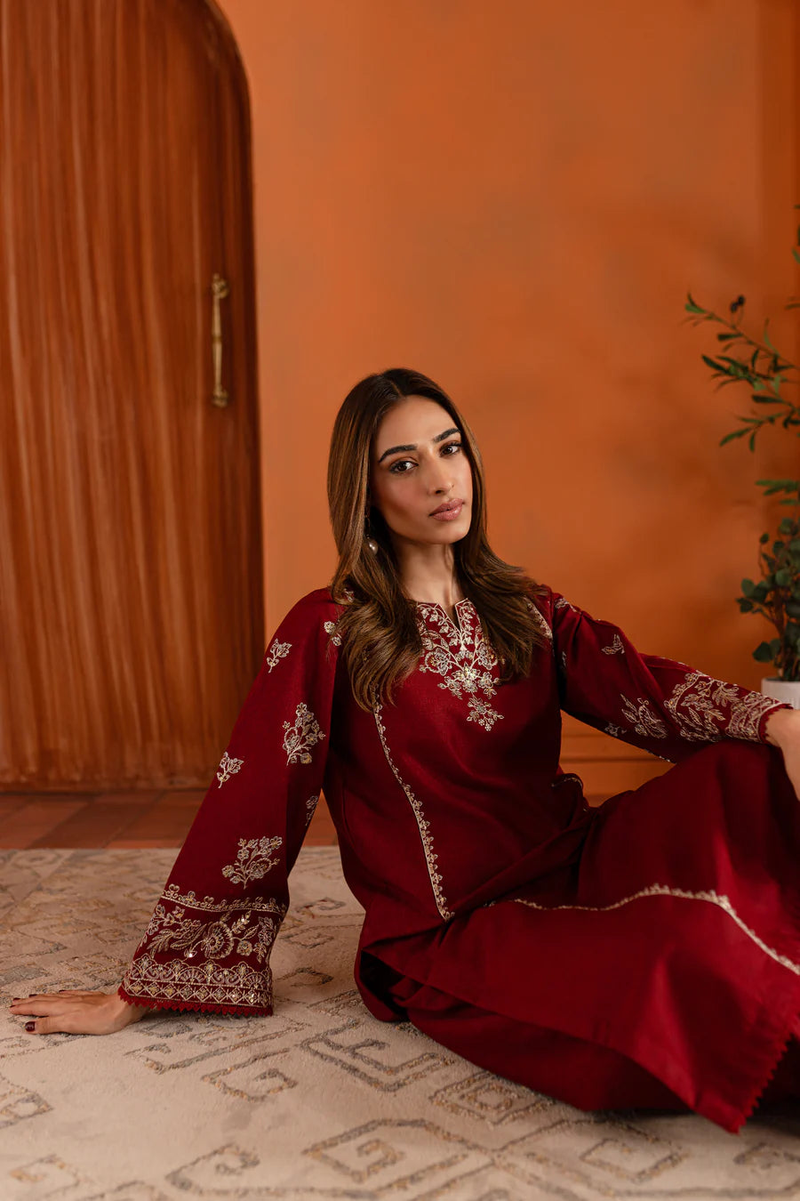 ASHNAH 2Pc - Embroidered Lawn Dress