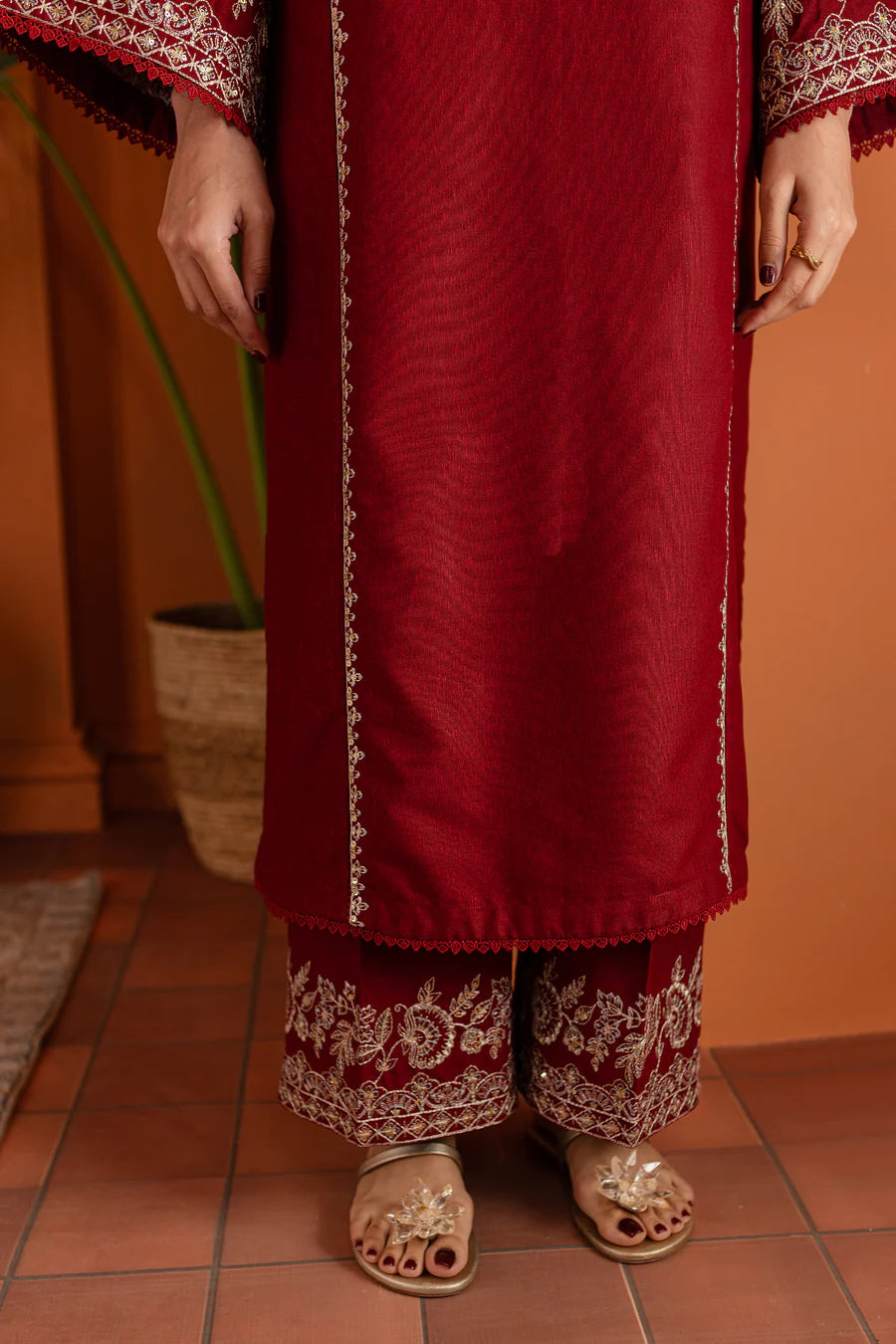 ASHNAH 2Pc - Embroidered Lawn Dress