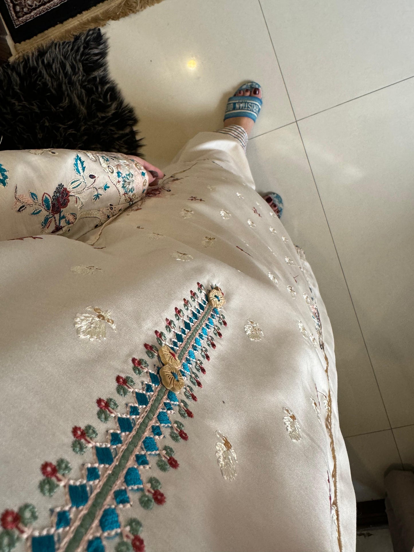 CRYSTAL WHITE 02-PC EMBROIDERED Shalwar Suit