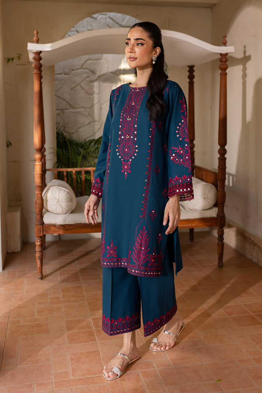 Maria-Zinc 2Pc Embroidered Co-ord Set