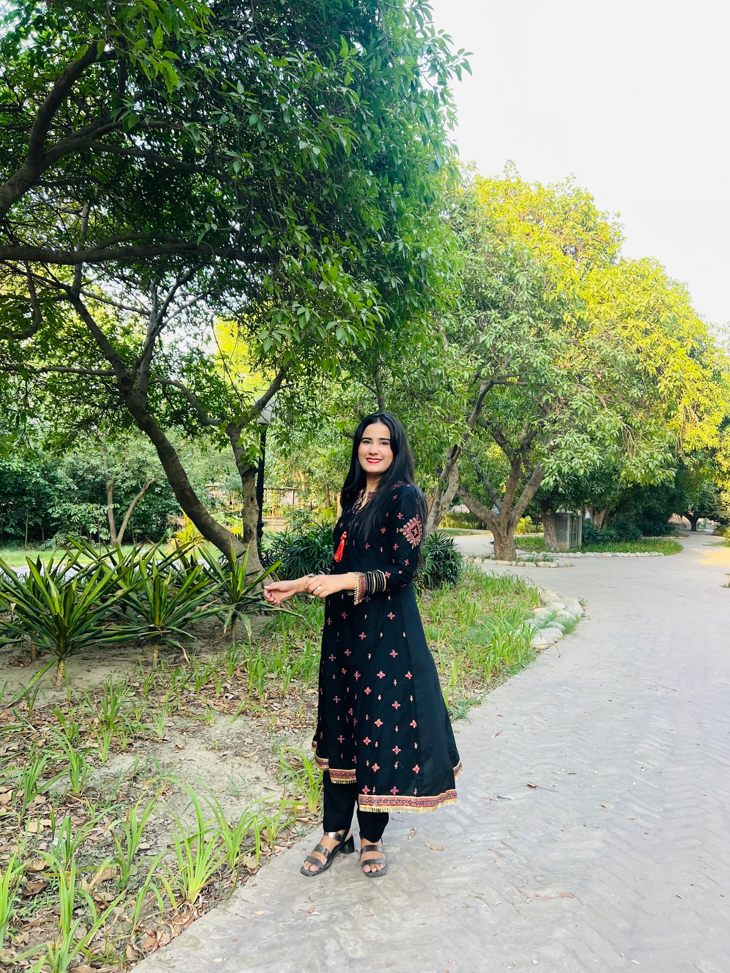 HREEM Maroon Embroidered Frock