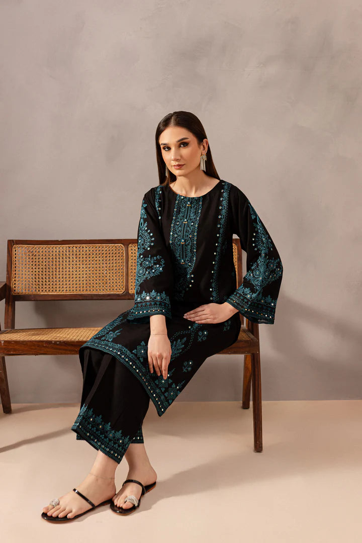 Misba Black 2Pc - Embroidered Set