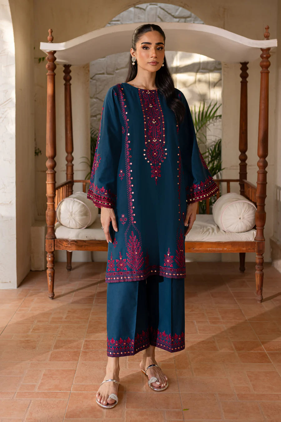 Maria-Zinc 2Pc Embroidered Co-ord Set