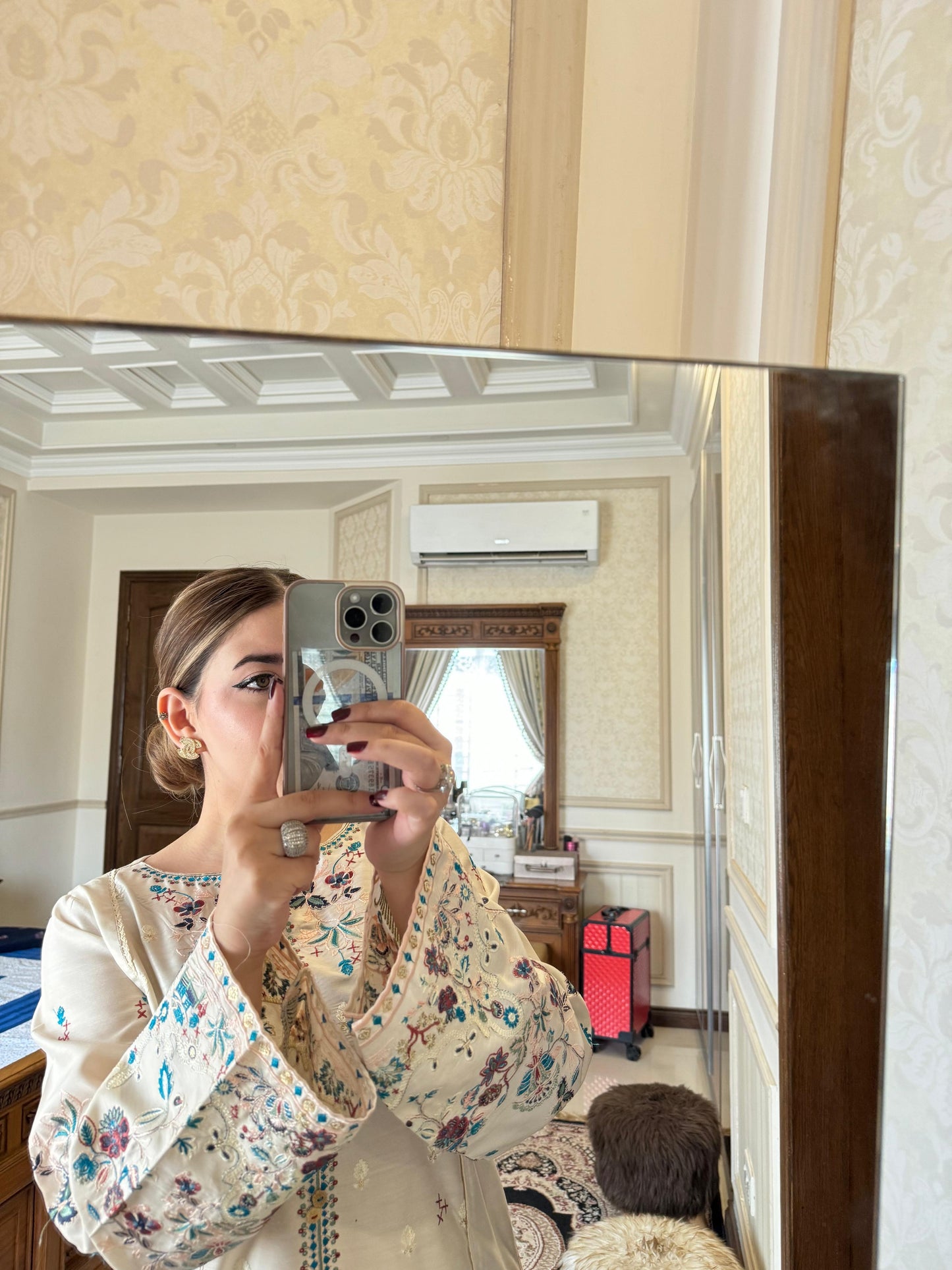 CRYSTAL WHITE 02-PC EMBROIDERED Shalwar Suit