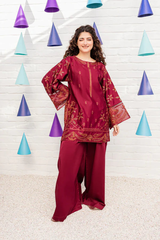 Ruby Sequin Embroidered Lawn Co-ord Set