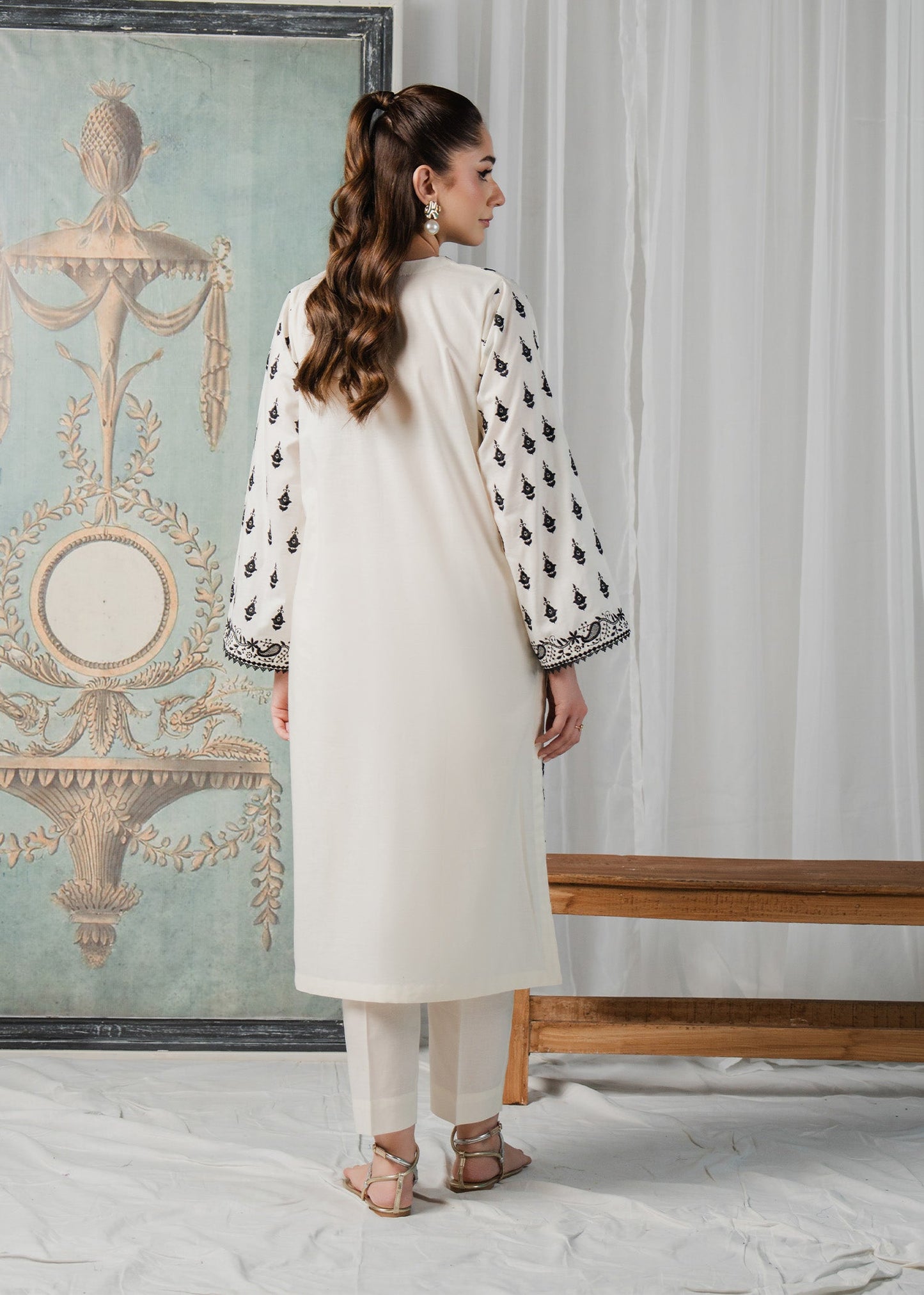 ORION EMBROIDERED STITCHED DRESS