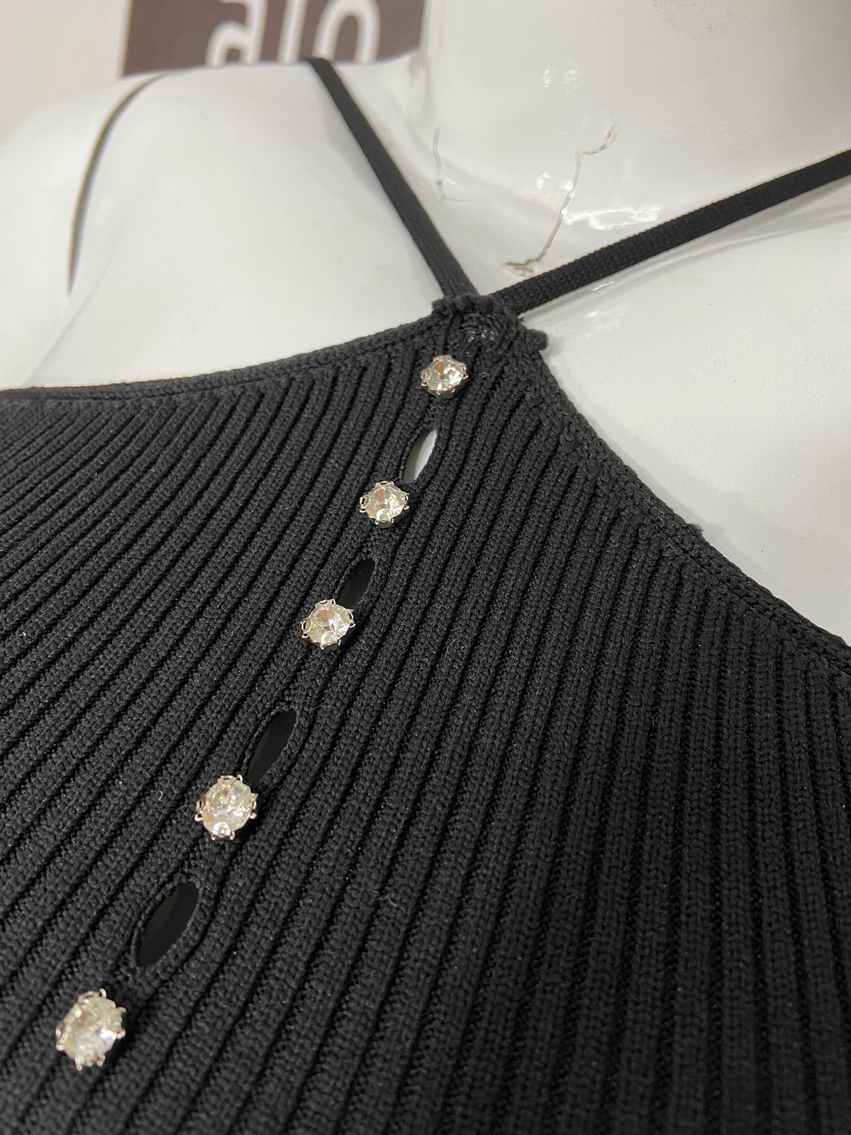 Stone Detailed Crop Top