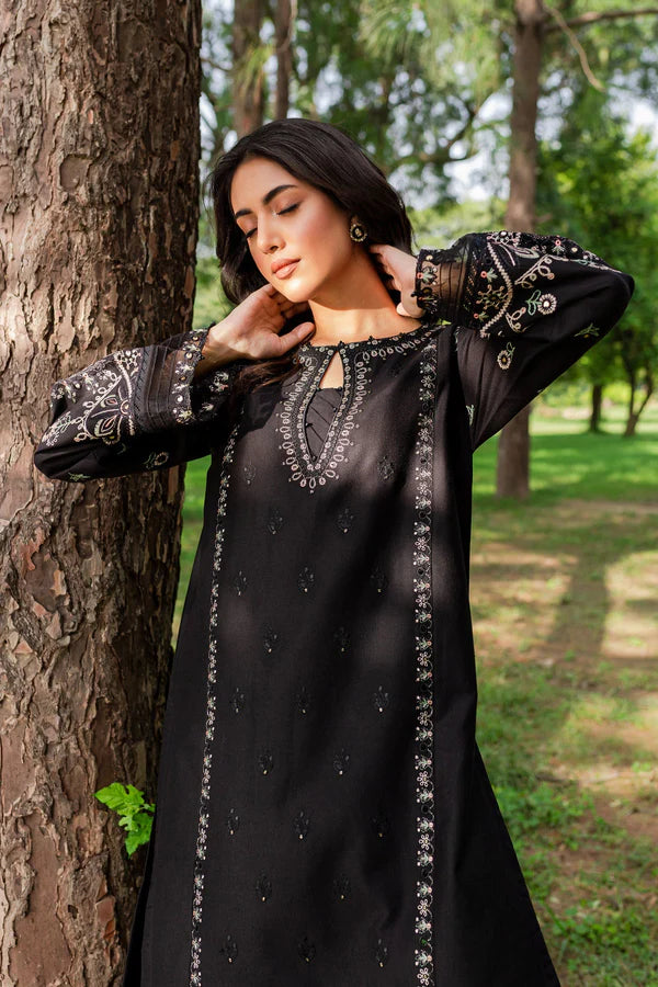 Black Buck 2-Pc EMBROIDERED STITCHED Co-ord Set