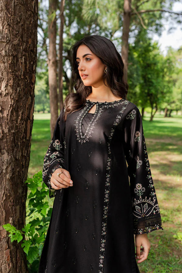 Black Buck 2-Pc EMBROIDERED STITCHED Co-ord Set