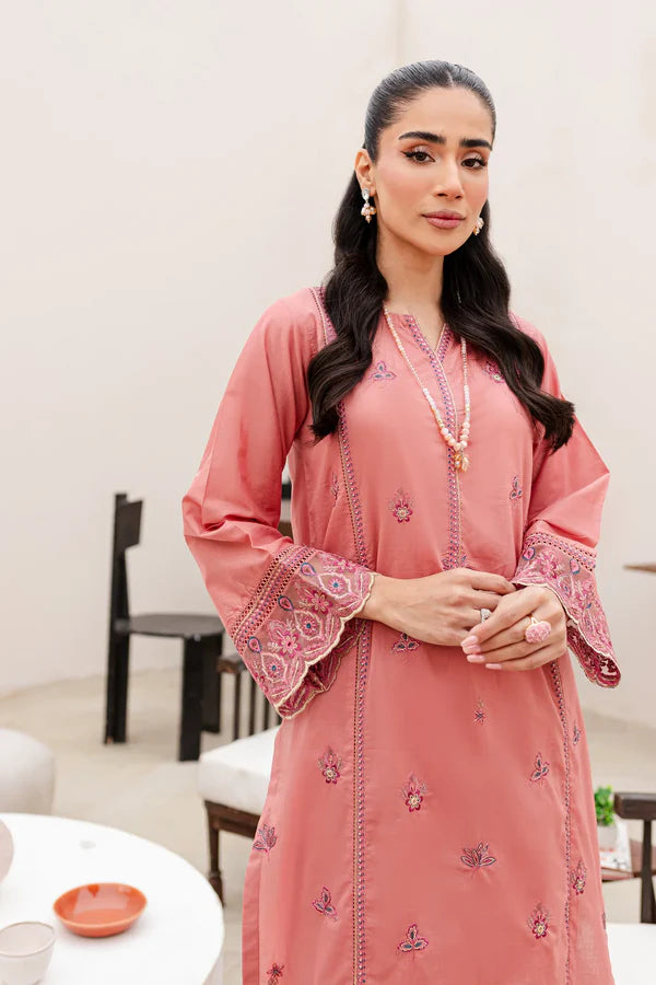 CANDID PEACH 2PC - EMBROIDERED LAWN DRESS