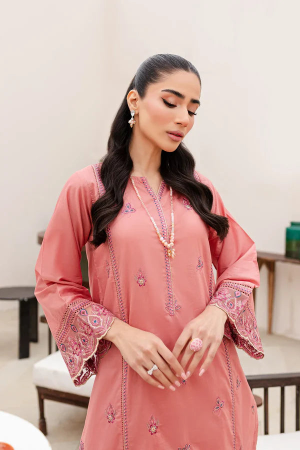 CANDID PEACH 2PC - EMBROIDERED LAWN DRESS