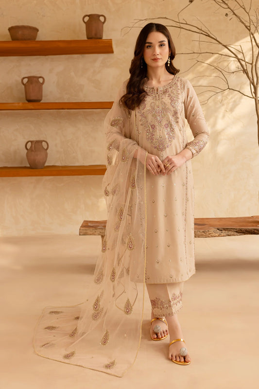 AURINA- 3PC EMBROIREDED DRESS