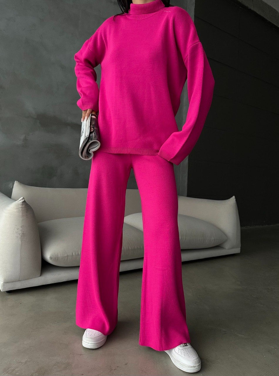 Fuchsia Sweater Knit Co-ord Set