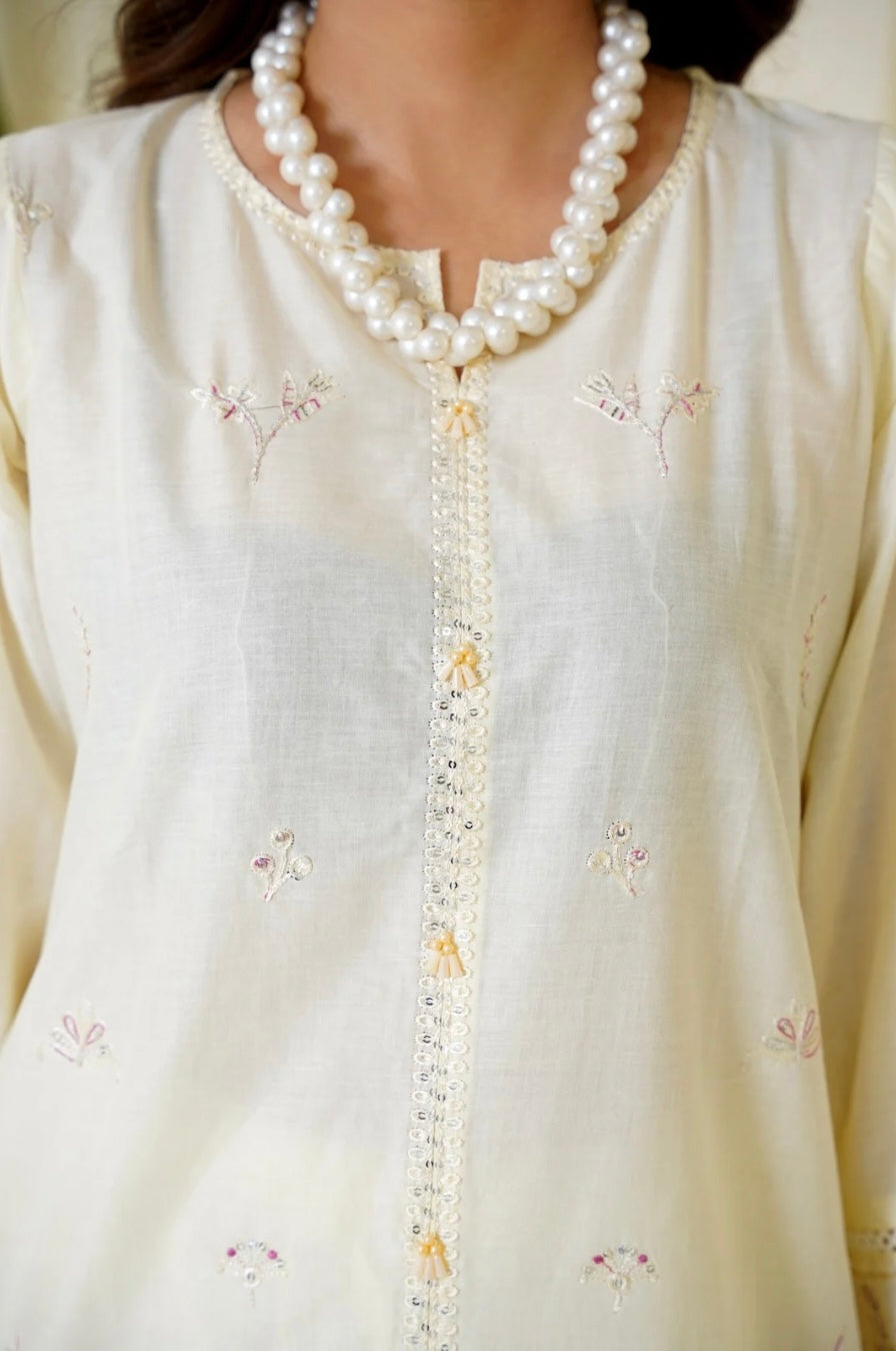 Rose White Farshi Shalwar Set