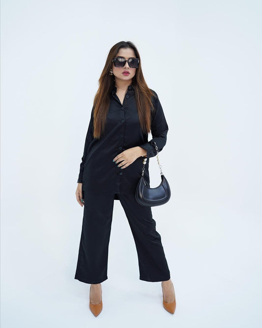 Black Silk Trousers