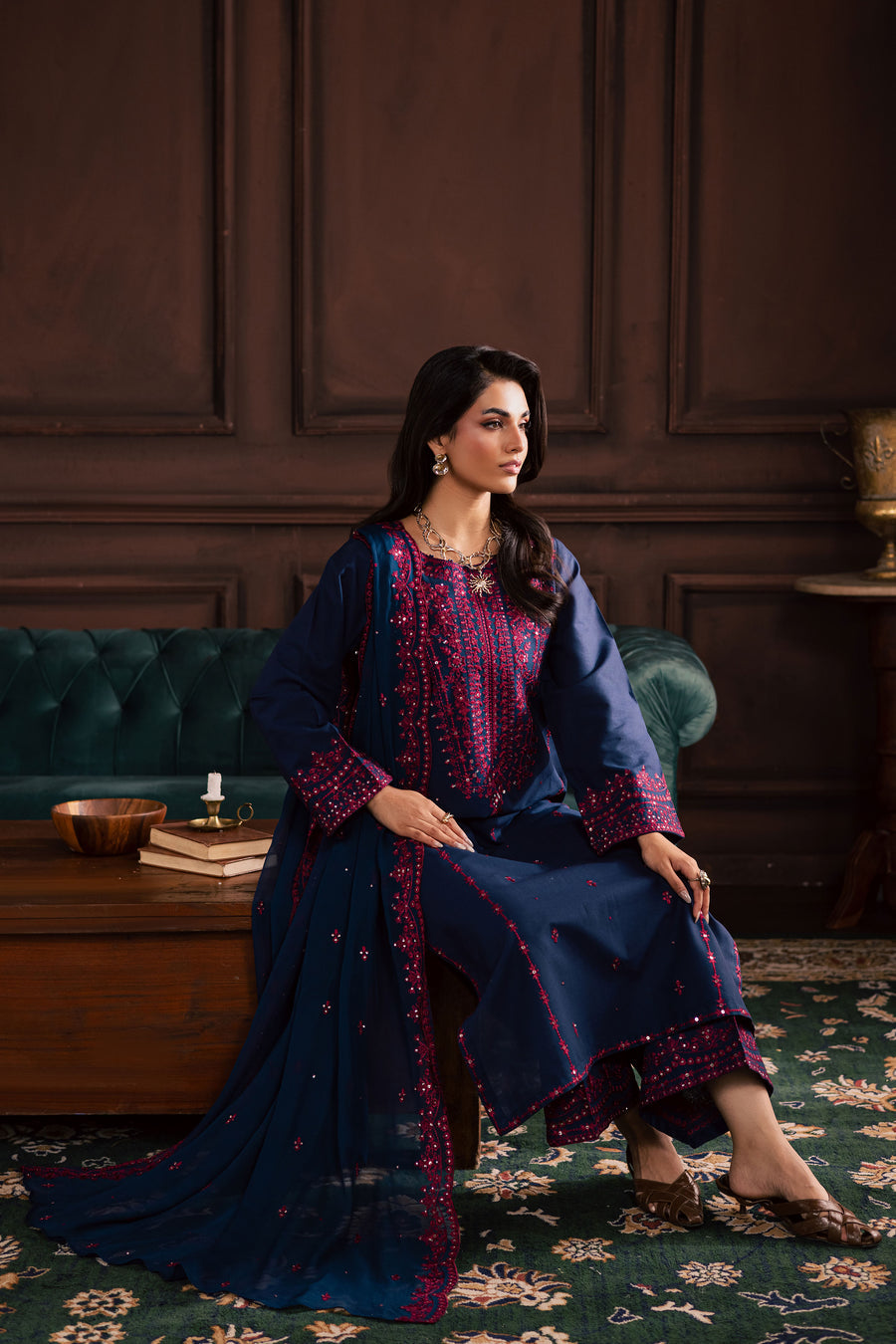 Aiza Navy Blue 3Pc