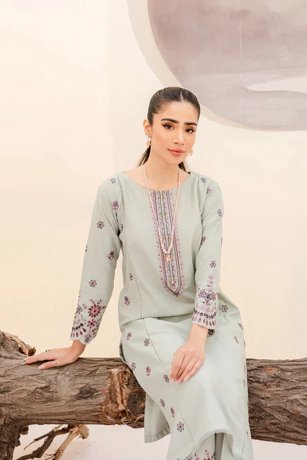 ZEE 2PC - EMBROIDERED & CUT-WORK LAWN DRESS