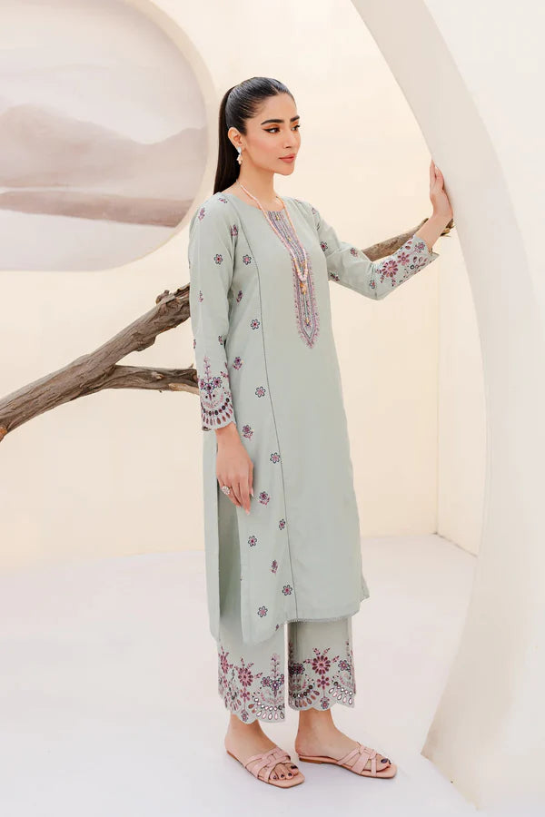 ZEE 2PC - EMBROIDERED & CUT-WORK LAWN DRESS