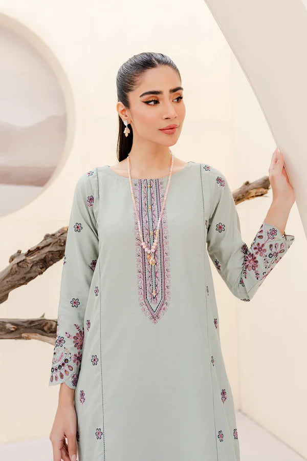 ZEE 2PC - EMBROIDERED & CUT-WORK LAWN DRESS