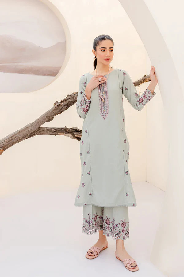 ZEE 2PC - EMBROIDERED & CUT-WORK LAWN DRESS