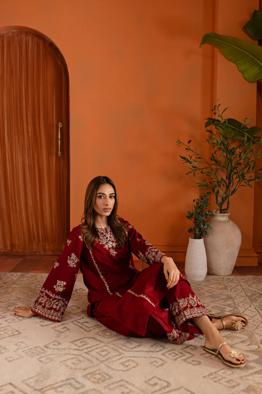 ASHNAH 2Pc - Embroidered Lawn Dress