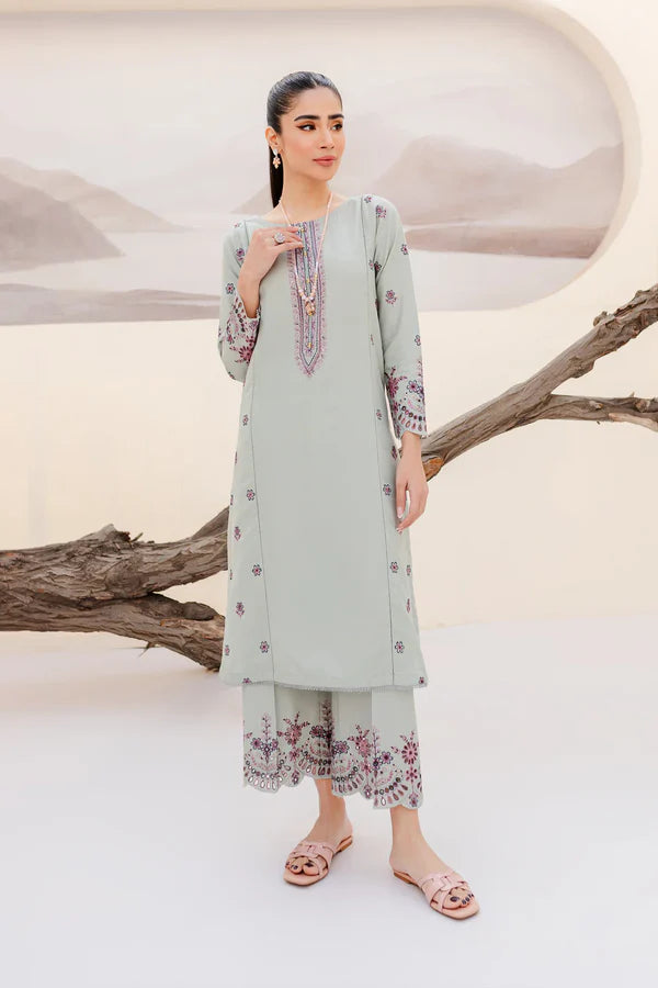 ZEE 2PC - EMBROIDERED & CUT-WORK LAWN DRESS