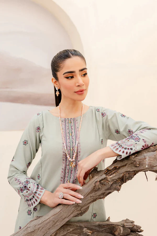 ZEE 2PC - EMBROIDERED & CUT-WORK LAWN DRESS