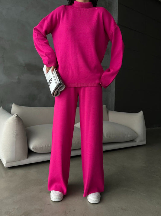 Fuchsia Sweater Knit Co-ord Set