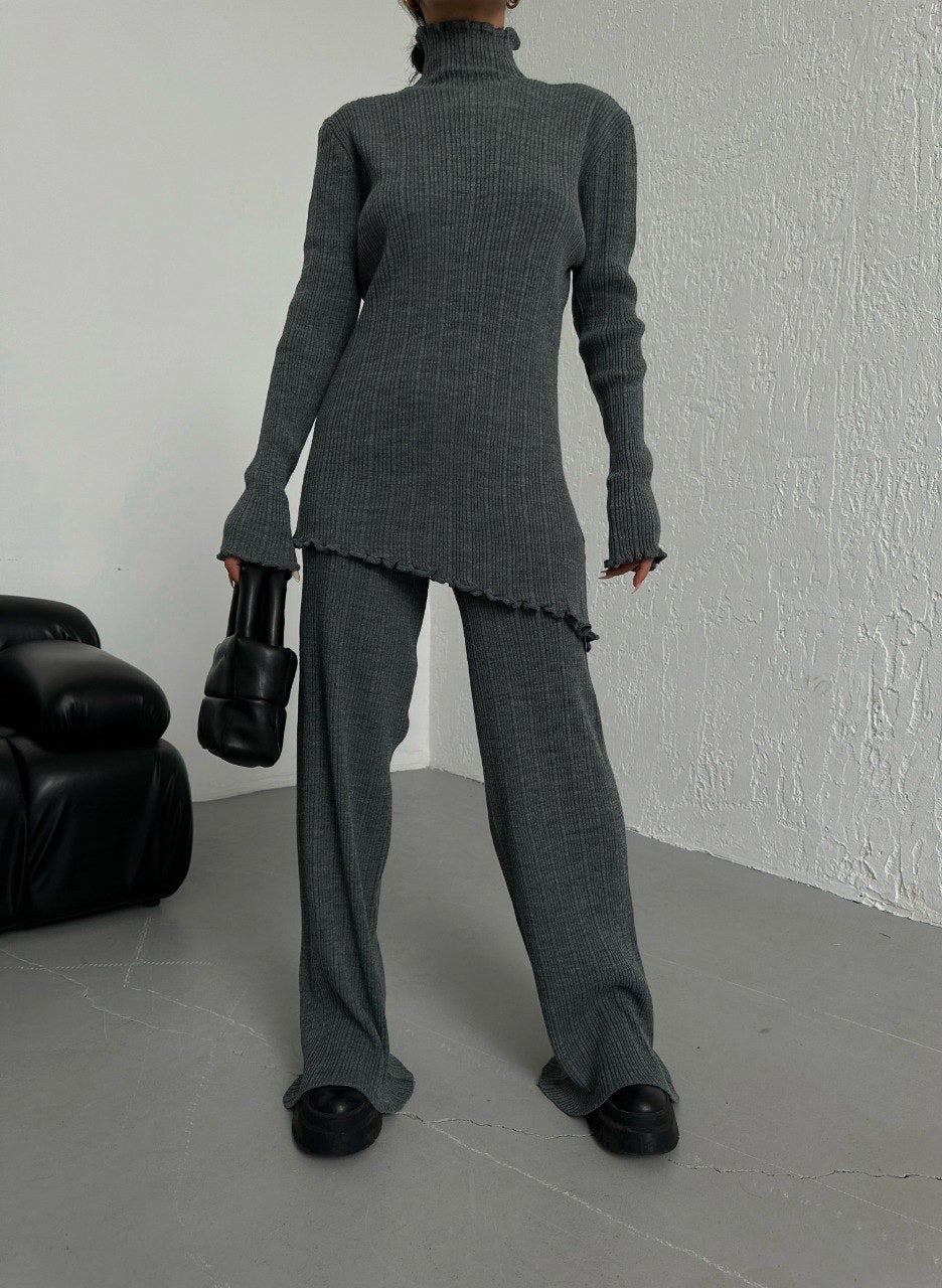 Grey Sweater Knit Co-ord Set