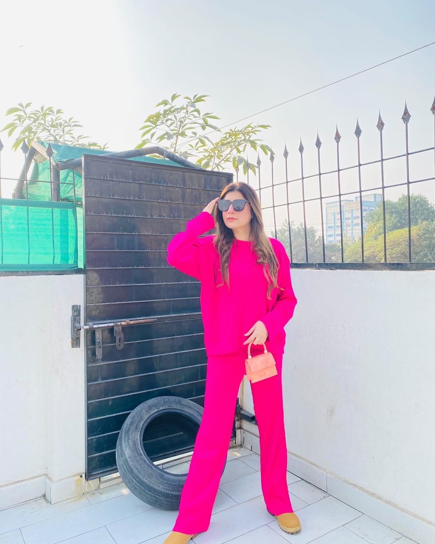 Fuchsia Sweater Knit Co-ord Set