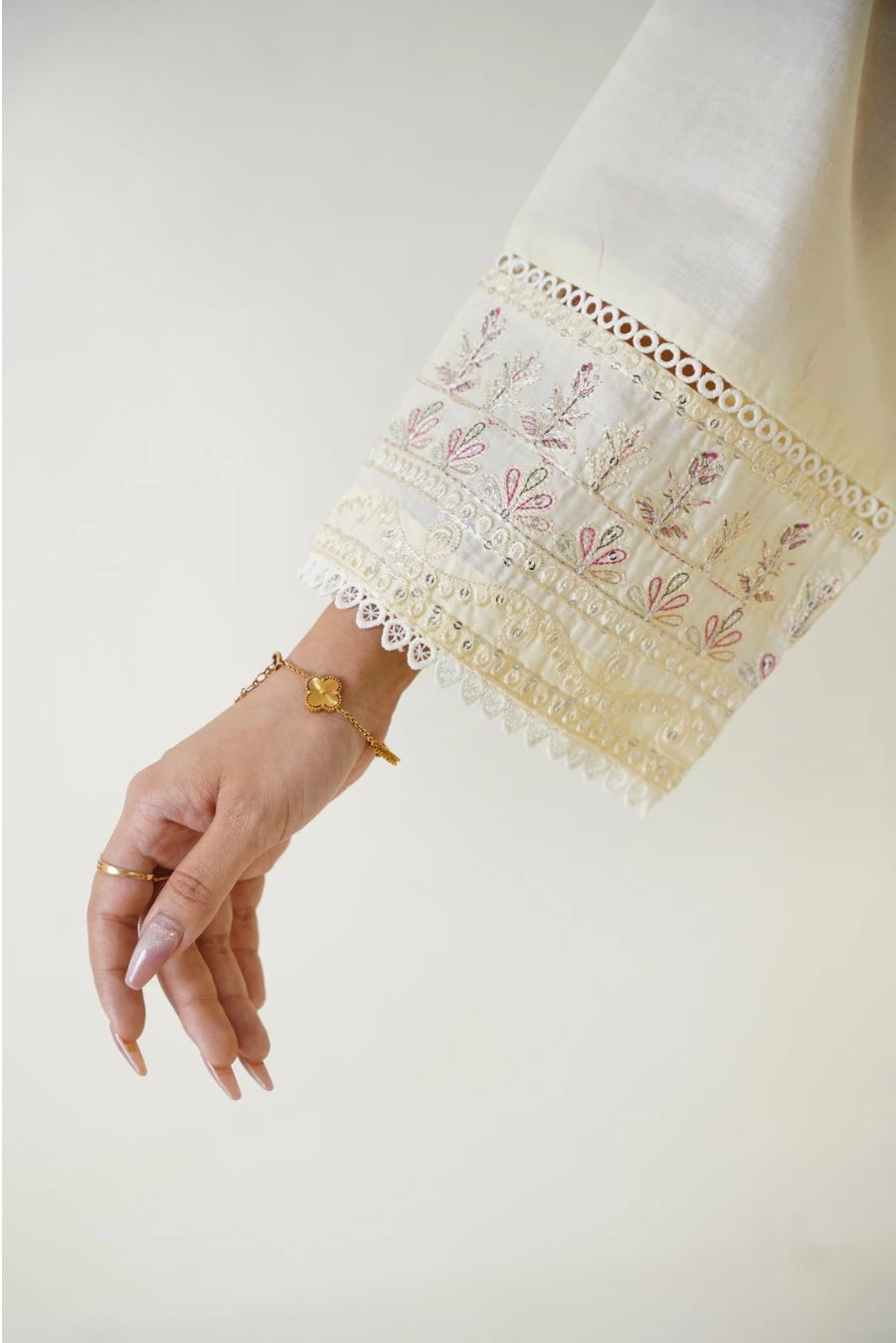 Rose White Farshi Shalwar Set