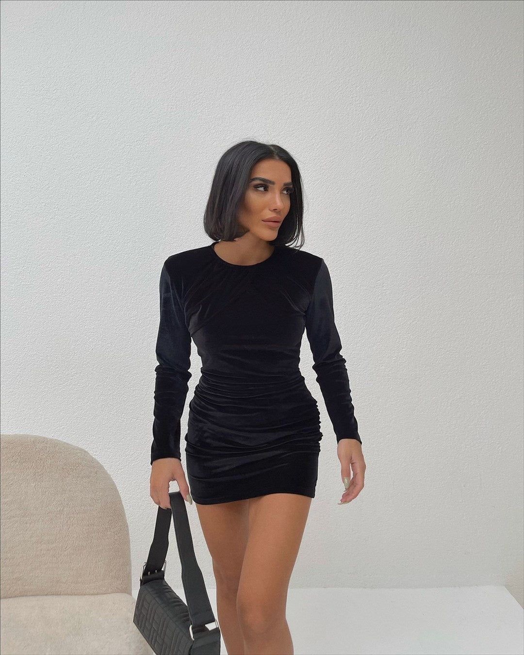 Zara Micro Velvet Dress