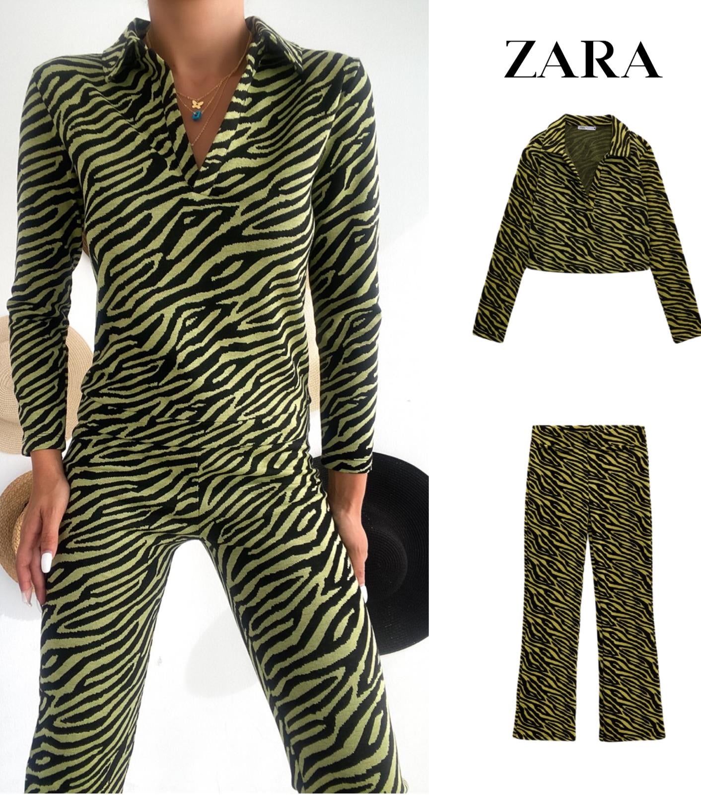 Zebra Print Sweater Knit Branded Co-ord Set