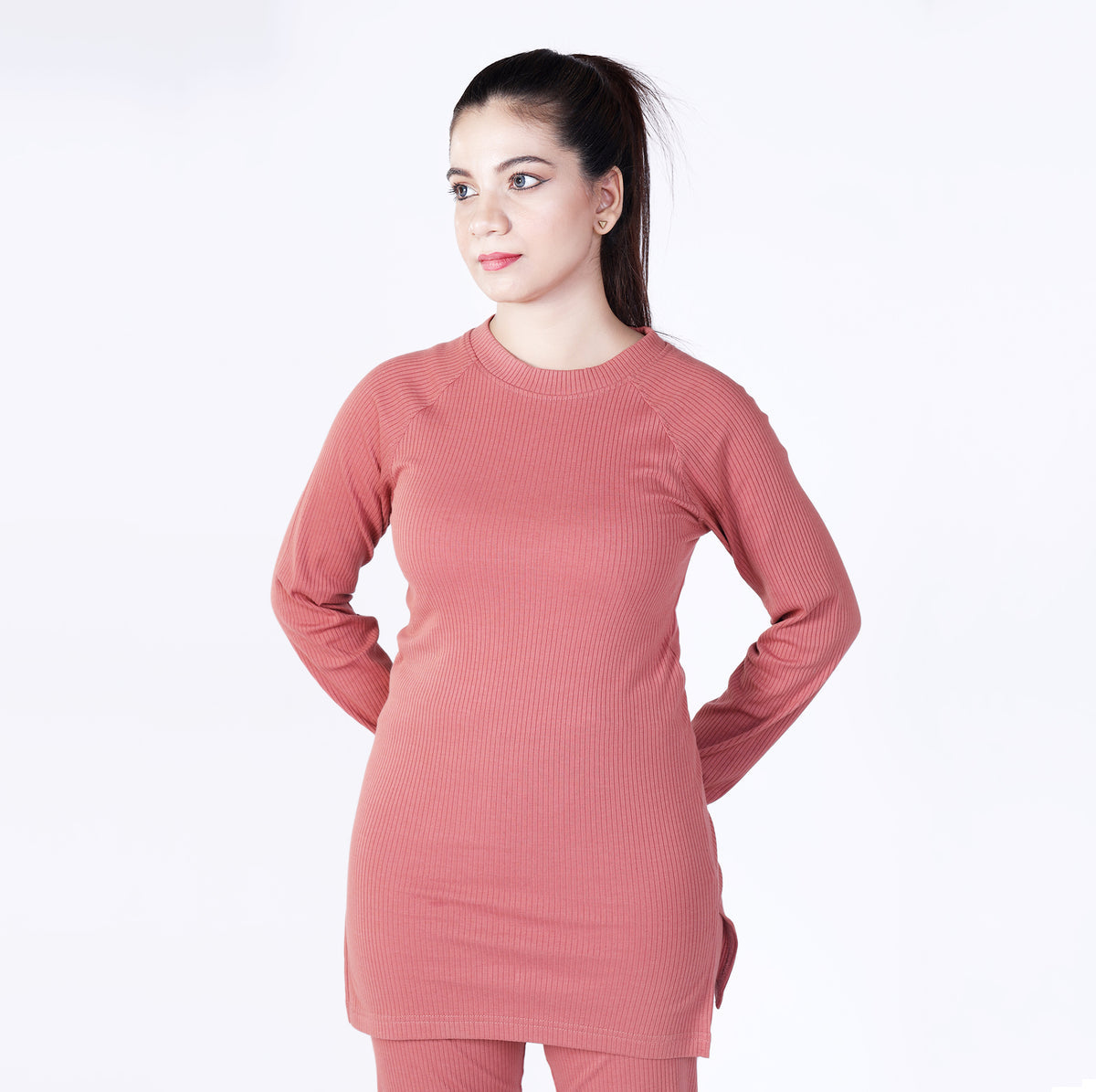 Ribbed Cotton Sweater Knit Co-ord Set 3 Colours