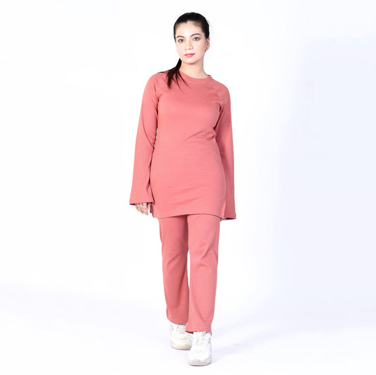 Ribbed Cotton Sweater Knit Co-ord Set 3 Colours