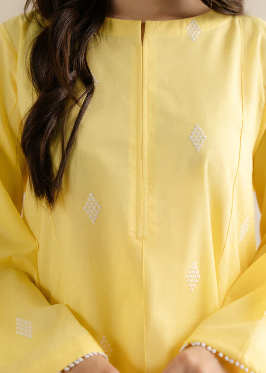 Yellow Embroidered Suit