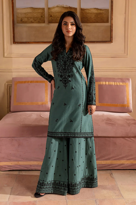 Sapphire Outfit 2Pc - Embroidered Dress